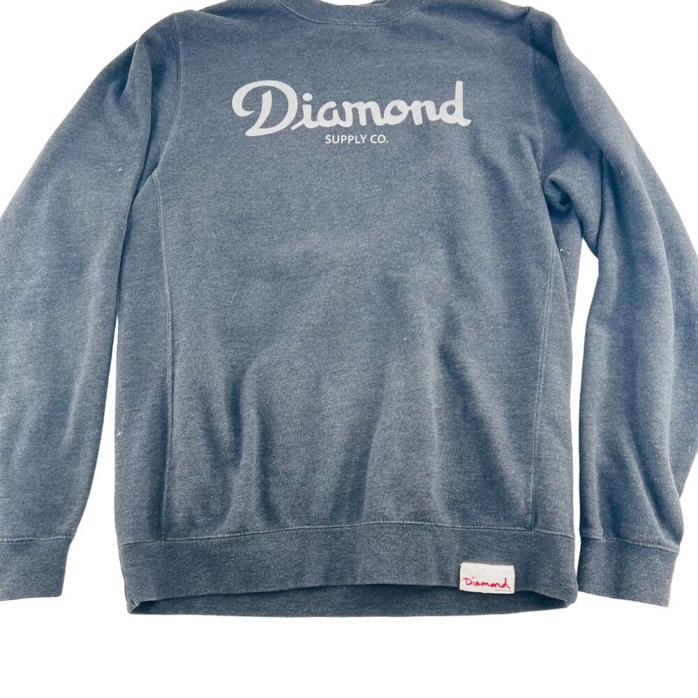 Diamond Men's Medium Pullover Crew Neck Sweatshirt size Medium dark gray